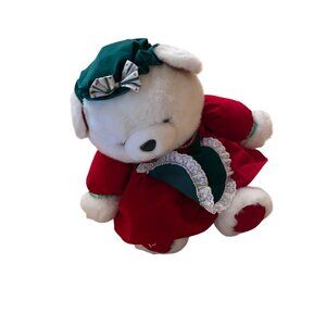 Vintage 1992 Dakin Dream Teddy Bear In Holiday Outfit 19" Large